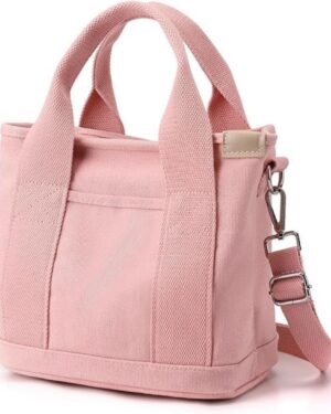 Canvas Small Tote Crossbody Shoulder Bag - Image 10