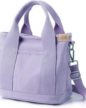 Canvas Small Tote Crossbody Shoulder Bag - Image 14