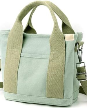 Canvas Small Tote Crossbody Shoulder Bag - Image 2