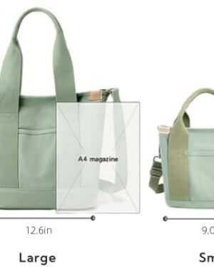 Canvas Small Tote Crossbody Shoulder Bag - Image 3