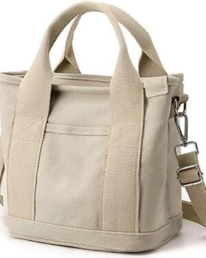 Canvas Small Tote Crossbody Shoulder Bag - Image 9