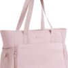 Pink Puffy Quilted Large Tote Bag