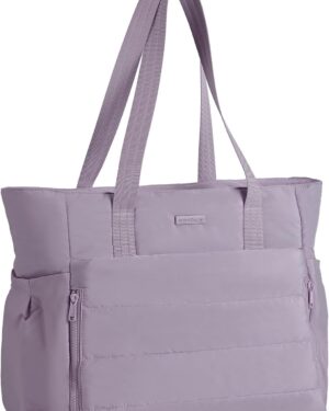 Pink Puffy Quilted Large Tote Bag - Image 11