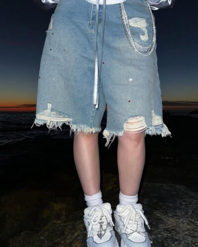 Baggy Denim Shorts - Image 2