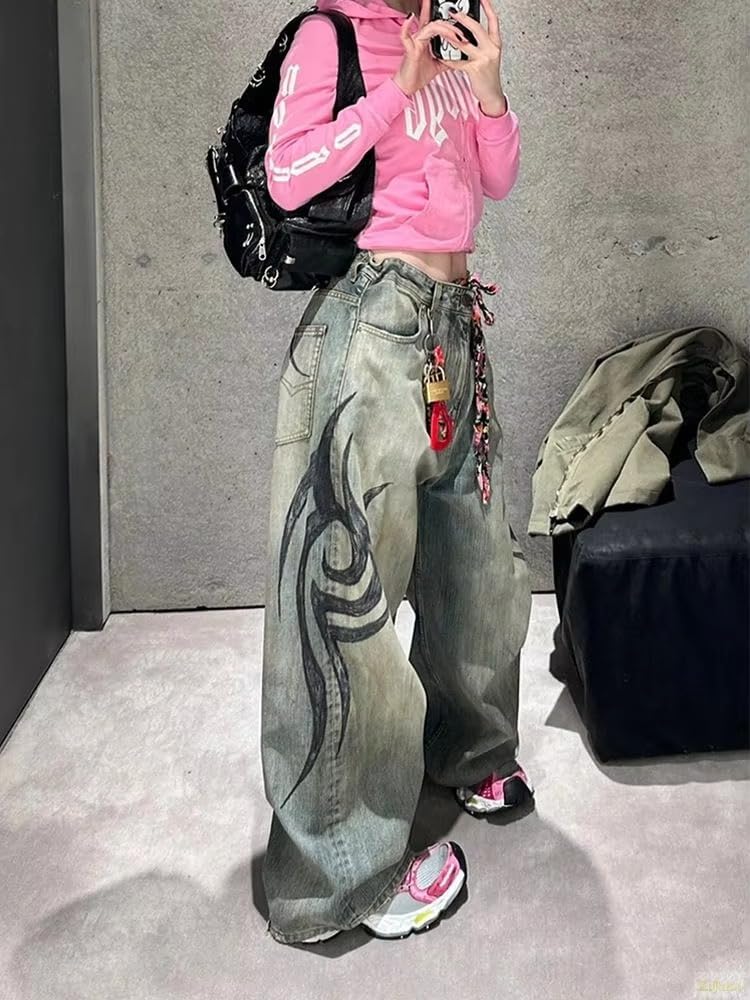 High-Waisted Baggy Jeans