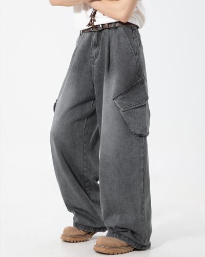 Men's Denim Cargo Pants - Image 2
