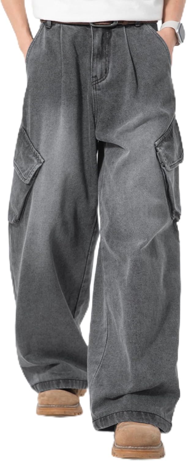 Men's Denim Cargo Pants